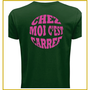 T shirt en cotton, "C'est CARREE"