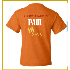 T-shirt Anniversaire Personnalisé – Prénom & Âge