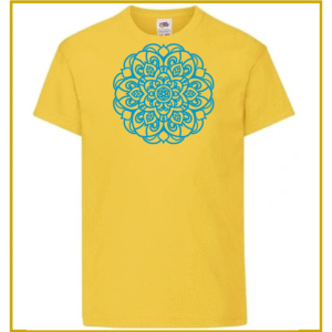 T shirt en coton, motif Fleur Géométrique, personnalisable