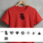 t shirt en coton avec plusieurs motifs au choix, personnalisable avec 4 champs de texte