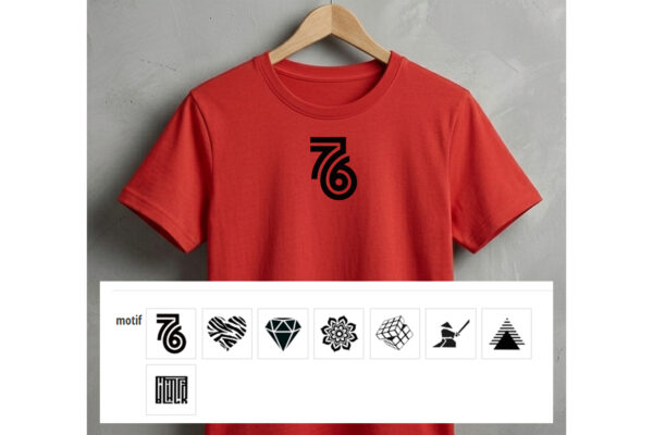 t shirt en coton avec plusieurs motifs au choix, personnalisable avec 4 champs de texte
