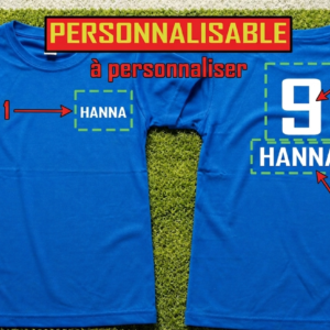 T shirt - 4 ans - bleu - technique - personnalisable - en polyester