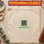 totes bag personnalisables avec votre QR code et 1 champ de texte