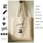 tote bag en coton "merci maîtresse"