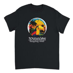 T shirt en coton - noir - taille S - motif "ToutCan PeuxAnything""