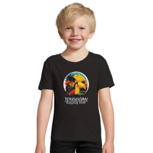 T shirt en coton - noir- 4 ans - motif "ToutCan PeuxAnything"