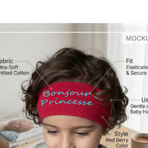 Bandana Rouge texte en bleu clair