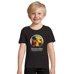 T shirt en coton - noir- 8 ans - motif "ToutCan PeuxAnything"