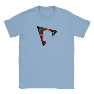 T shirt en coton - beige - taille M - motif "Triangle"