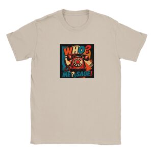 T shirt en coton - beige - taille S - motif "Message"