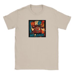 T shirt en coton - beige - taille M - motif "Message"