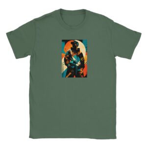 t shirt en coton - vert militaire - taille M - motif "Homme"