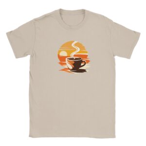 T shirt en 100% coton – beige – taille XL – motif « Coffee »