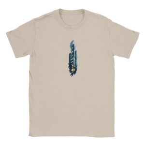 T shirt en coton - beige - taille M - motif "Urban Building"