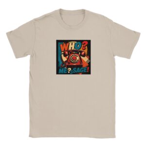 T shirt en coton - beige - taille XL - motif "Message"