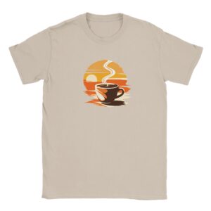 T shirt en 100% coton – beige – taille M – motif « Coffee »