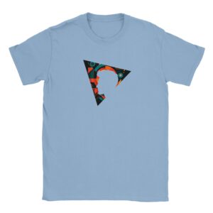 T shirt en coton – beige – taille L – motif « Triangle »