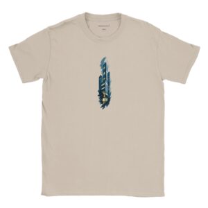 T shirt en coton – beige – taille L – motif « Urban Building »