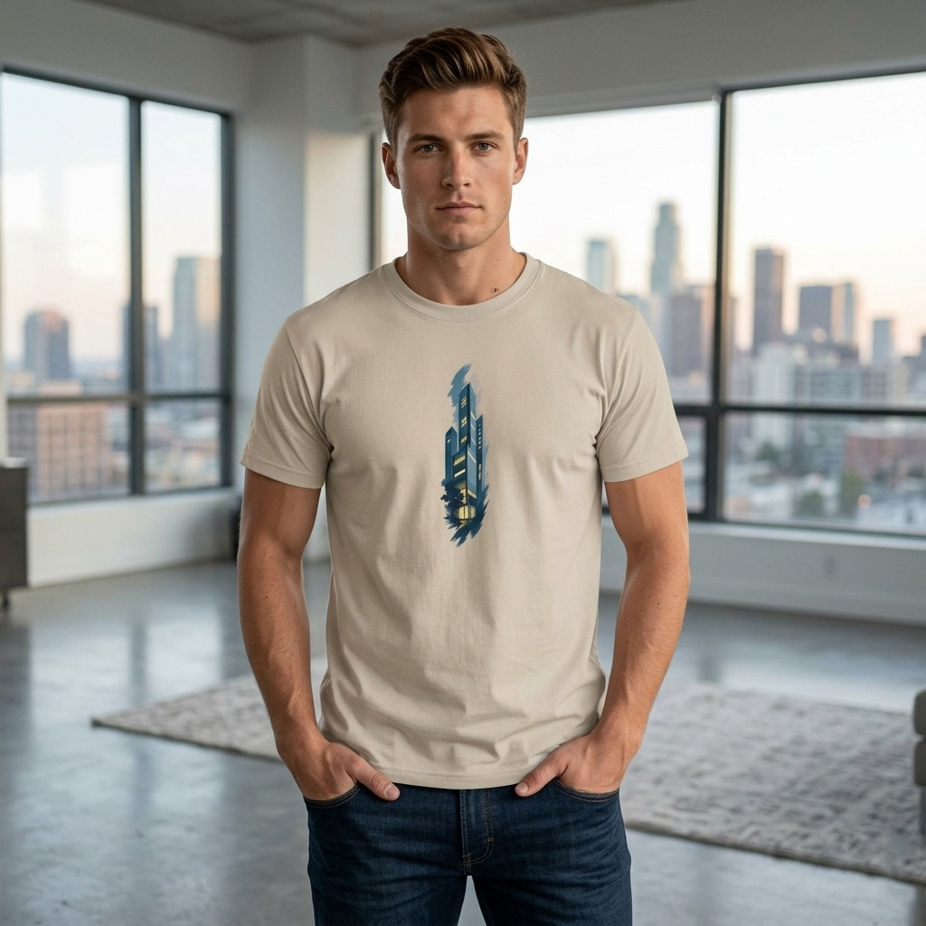 T shirt stylé urban batiment